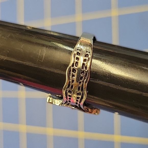 Silver Tone Ring Size 10.5 Spoon Dragonfly - Picture 4 of 8